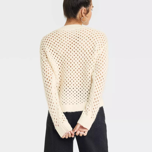 NWT Universal Threads Womens Drop Shoulder Hollow Out Pullover Sweater - Picture 2 of 5